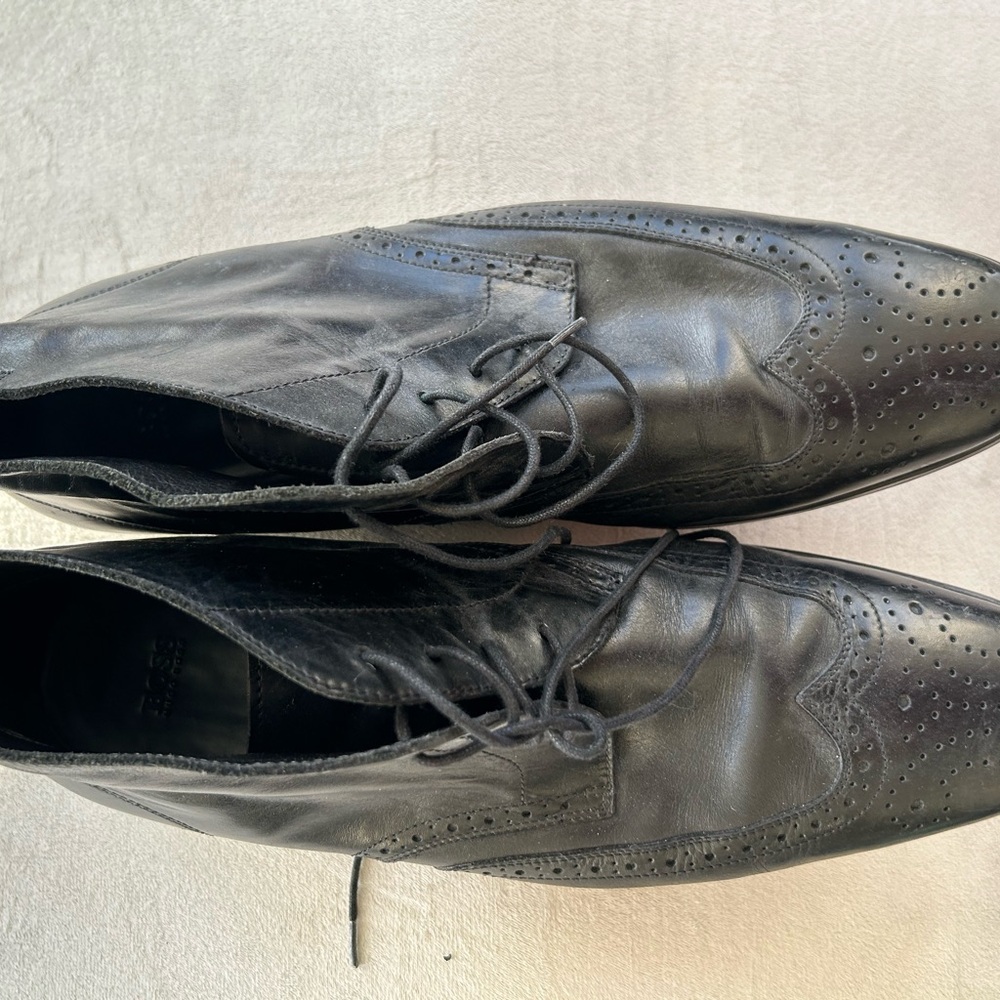 Hugo Boss Black Mid/High Top Brogue Boots